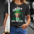 Happy 4Th Of July Biden Leprechaun Shamrock St Patricks Day Unisex T-Shirt Gifts for Her
