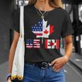 Happy Canada Day Usa Pride Us Flag Day Useh Canadian Unisex T-Shirt Gifts for Her