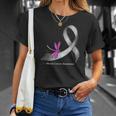 Hippie Dragonfly Gray Ribbon Brain Cancer Awareness T-shirt Gifts for Her