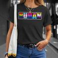 Human Lgbt Flag Gay Pride Month Transgender Unisex T-Shirt Gifts for Her
