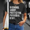 Husband Daddy Protector Provider Hero Fathers Day Daddy Day T-shirt Gifts for Her