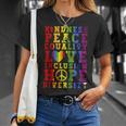 Kindness Equality Love Lgbtq Rainbow Flag Gay Pride Month Unisex T-Shirt Gifts for Her