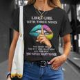 Libra Girl With Three Sides Libra Girl Birthday T-Shirt Gifts for Her