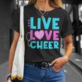 Live Love Cheer Funny Cheerleading Lover Quote Cheerleader V2 Unisex T-Shirt Gifts for Her