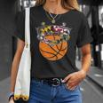 Maryland Crab State Pride Flag Gift - Basketball & Blue Crab Unisex T-Shirt Gifts for Her