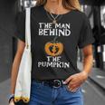 Mens Halloween Pregnancy Dad The Man Behind The Pumpkin Unisex T-Shirt Gifts for Her