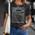 Mens Jordanian Dad Nutrition Facts National Pride Gift For Dad Unisex T-Shirt Gifts for Her