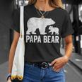 Mens Papa Bear Fathers Day Grandad Fun 1 Cub Kid Grandpa Unisex T-Shirt Gifts for Her