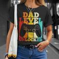 Mens Pregnancy Announcement Dad Level Unlocked Soon To Be Father V2 Unisex T-Shirt Gifts for Her