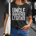 Mens Uncle Godfather Legend Happy Fathers Day Unisex T-Shirt Gifts for Her