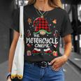 Motorcycle Gnome Buffalo Plaid Red 460 Shirt Unisex T-Shirt Gifts for Her