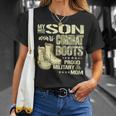 My Son Wears Combat Boots Proud 691 Shirt Unisex T-Shirt Gifts for Her