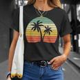 Palm Tree Vintage Retro Style Tropical Beach Unisex T-Shirt Gifts for Her