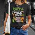 Poppa Of The Wild One Zoo Birthday Safari Jungle Animal Unisex T-Shirt Gifts for Her