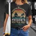 Prestigeworldwide Presentsboats Andhoes Vintage Funny Boating Boating Gifts Unisex T-Shirt Gifts for Her