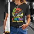 Ready To Crush 4Th Grade Dino Monster Truck Back School Boys Unisex T-Shirt Gifts for Her