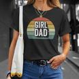 Retro Girl Dad Proud Father Love Dad Of Girls Vintage Unisex T-Shirt Gifts for Her