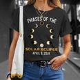 Solar Eclipse 2024 Phases Of The Solar Eclipse April 8 2024 T-shirt Gifts for Her