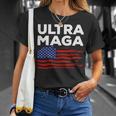 Ultra Maga Proud American Distressed Flag Patriotic Gift Unisex T-Shirt Gifts for Her