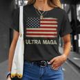 Ultra Maga United State Flag Unisex T-Shirt Gifts for Her