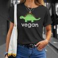 Vegan Dinosaur Green Save Wildlife Unisex T-Shirt Gifts for Her