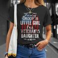 Veteran Im Veterans Daughter Not Just Daddys Little Girl Vintage American Flag Veterans Da Navy Soldier Army Military Unisex T-Shirt Gifts for Her