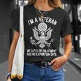 Veteran Patriotic Im A Veteran Mi Catch Of Enlistment Veterans Day Mi Catch Of Enlistment Proud Vetnavy Soldier Army Military Unisex T-Shirt Gifts for Her