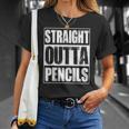 Vintage Straight Outta Pencils Gift Unisex T-Shirt Gifts for Her