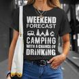 Weekend Forecast Camping With A Chance 21 Shirt Unisex T-Shirt Gifts for Her