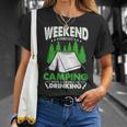 Weekend Forecast Camping With A Chance Of Drinking Funny Unisex T-Shirt Gifts for Her