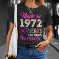Womens 50 Year Of Being Awesome Made In 1972 Birthday Gifts Vintage Unisex T-Shirt Gifts for Her