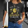 Womens Mom Of The Lemonade Stand Boss Funny Lemon Sell Lemonade Unisex T-Shirt Gifts for Her