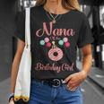 Womens Nana Of The Birthday Girl Donut Matching Family Bday Unisex T-Shirt Gifts for Her