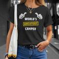 Worlds Greatest Camper Funny Camping Gift CampShirt Unisex T-Shirt Gifts for Her