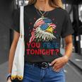 You Free Tonight Bald Eagle Mullet American Flag 4Th Of July Unisex T-Shirt Gifts for Her