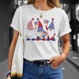 4Th Of July 2022 Patriotic Gnomes Funny American Usa Unisex T-Shirt Gifts for Her