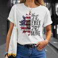 4Th Of July Sunflower Home Of The Free Because Of The Brave Unisex T-Shirt Gifts for Her