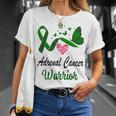 Adrenal Cancer Warrior Butterfly Green Ribbon Adrenal Cancer Adrenal Cancer Awareness Unisex T-Shirt Gifts for Her