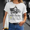 American Flag Abraham-Lincoln Fords Theatre Rating Unisex T-Shirt Gifts for Her