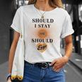 Best Seller Should I Stay Or Should Eggo Merchandise Unisex T-Shirt Gifts for Her