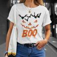 Boo Scary Pumpkin Face Unisex T-Shirt Gifts for Her