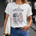 Boxer Graphic With Belt Gloves & American Flag Distressed Unisex T-Shirt Gifts for Her