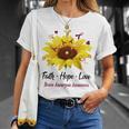 Brain Aneurysm Awareness Faith Hope Love Unisex T-Shirt Gifts for Her