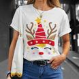 Christmas Unicorn Face Santicorn Cute V2 Unisex T-Shirt Gifts for Her