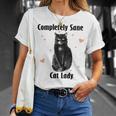 Completely Sane Cat Lady Cat Lover Cute Kitty Unisex T-Shirt Gifts for Her