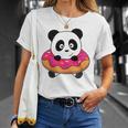 Cute Panda Bear Pandas Donut Sprinkles Unisex T-Shirt Gifts for Her