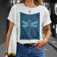 Dragonfly With Floral Vintage Unisex T-Shirt Gifts for Her