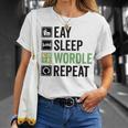 Eat Eat Sleep Wordle Repeat Wordle Lover Wordle Addict Unisex T-Shirt Gifts for Her