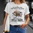 Im Telling You Im Not A Sloth My Mom Said Im A Baby Cute Sloth Shirt Sayings Unisex T-Shirt Gifts for Her