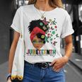 Junenth Is My Independence Day Black Queen And Butterfly Unisex T-Shirt Gifts for Her